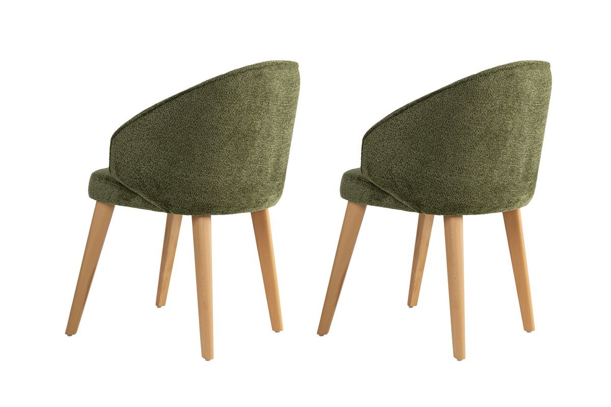 Sada jídelních židlí Bentley Green and Light Oak, 2 ks – obrázok 3