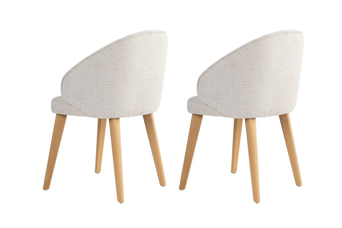 Sada jídelních židlí Bentley White and Light Oak, 2 ks – obrázok 3
