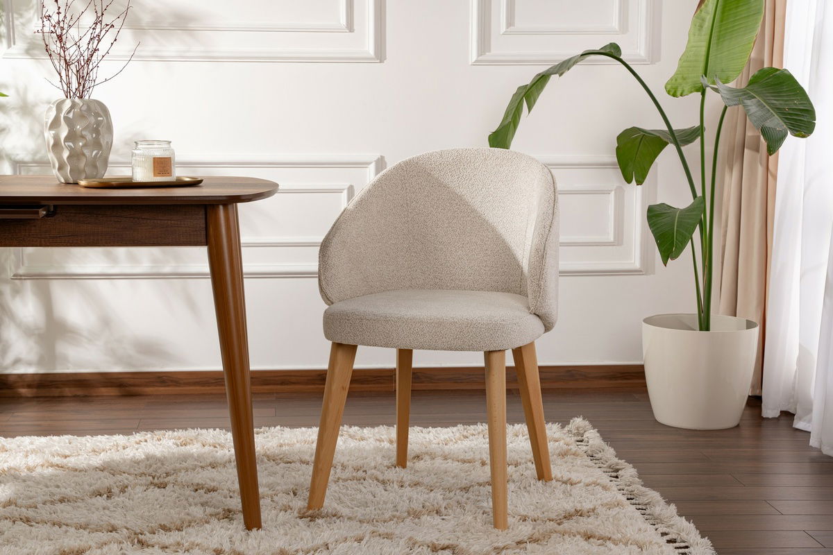 Sada jídelních židlí Bentley White and Light Oak, 2 ks – obrázok 6