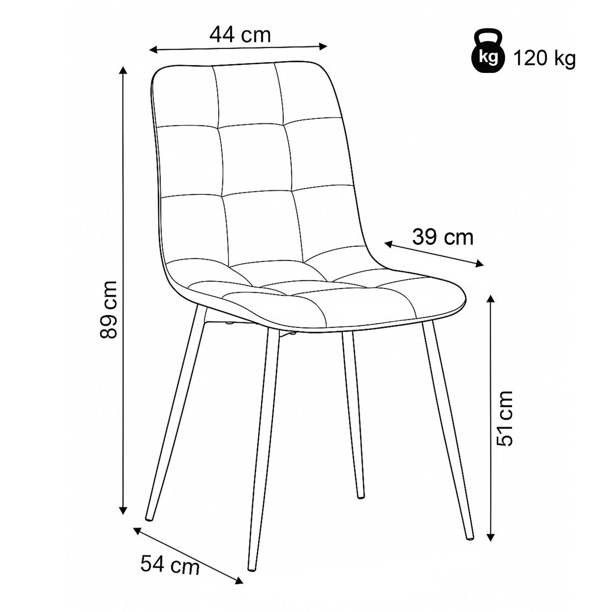Sada jídelních židlí CT-281 GRN4, 4 ks – obrázok 20