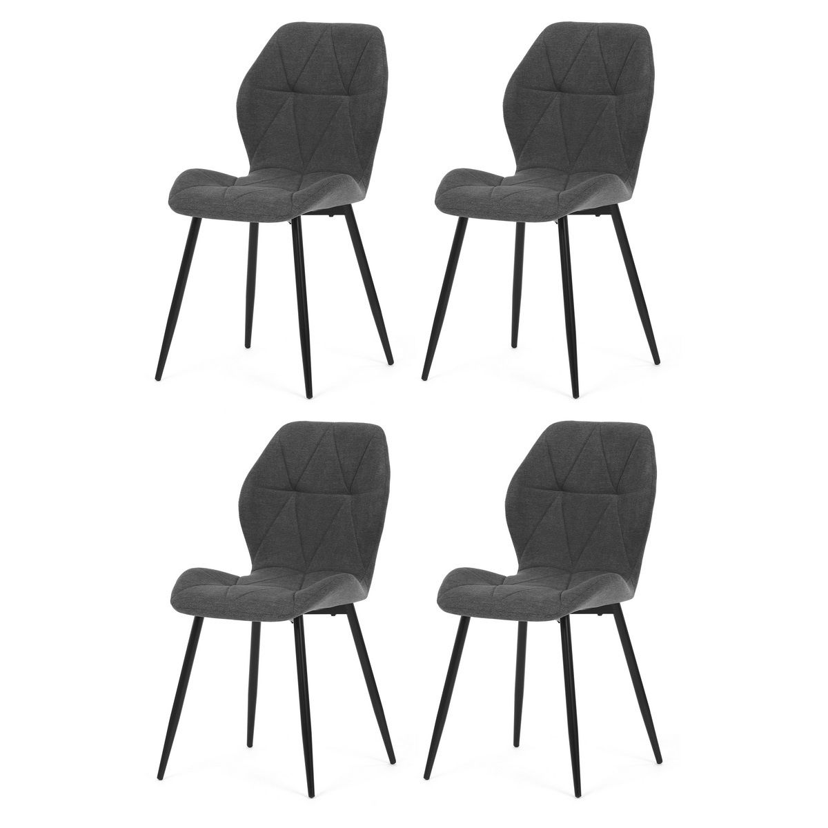 Sada jídelních židlí CT-285 GREY2, 4 ks