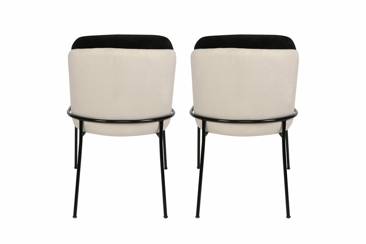 Sada jídelních židlí Dore Cream and Black, 2 ks, 2 ks – obrázok 3