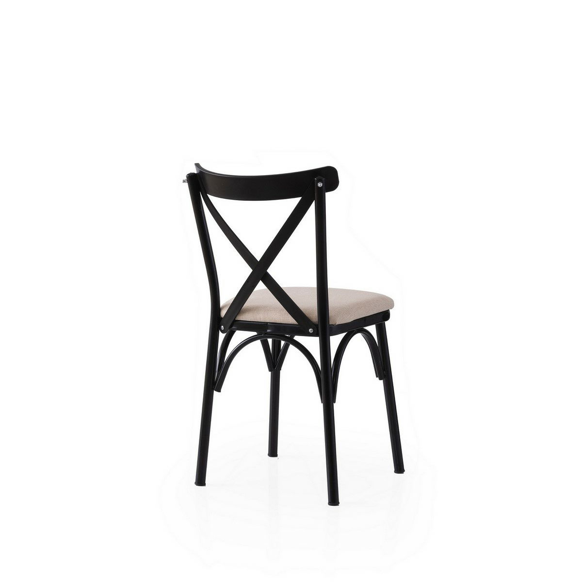 Sada jídelních židlí Ekol Cream and Black, 2 ks – obrázok 3