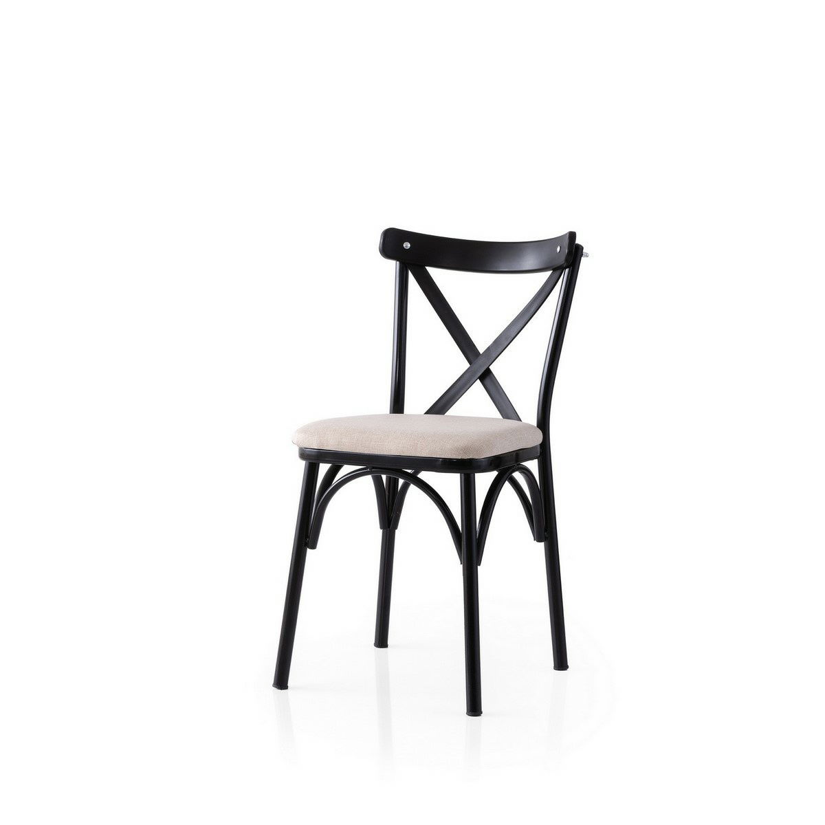 Sada jídelních židlí Ekol Cream and Black, 2 ks – obrázok 2