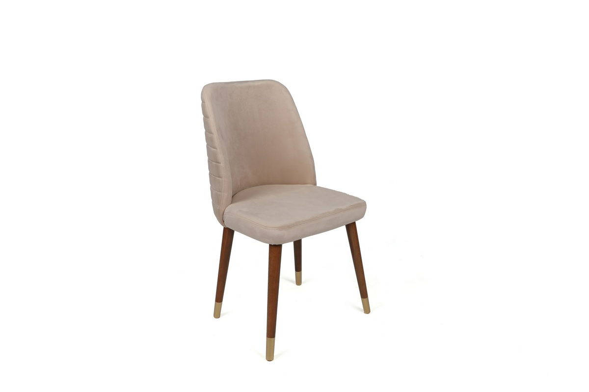 Sada jídelních židlí Hugo Cream and Walnut, 4 ks – obrázok 4