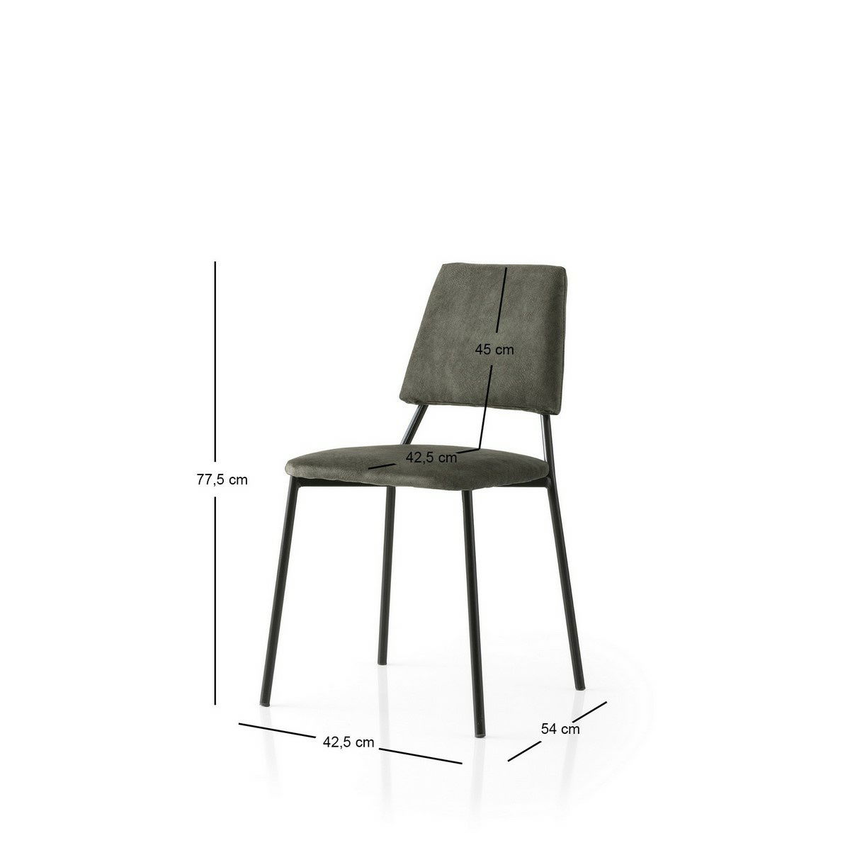 Sada jídelních židlí Lima Anthracite and Black, 2 ks – obrázok 4