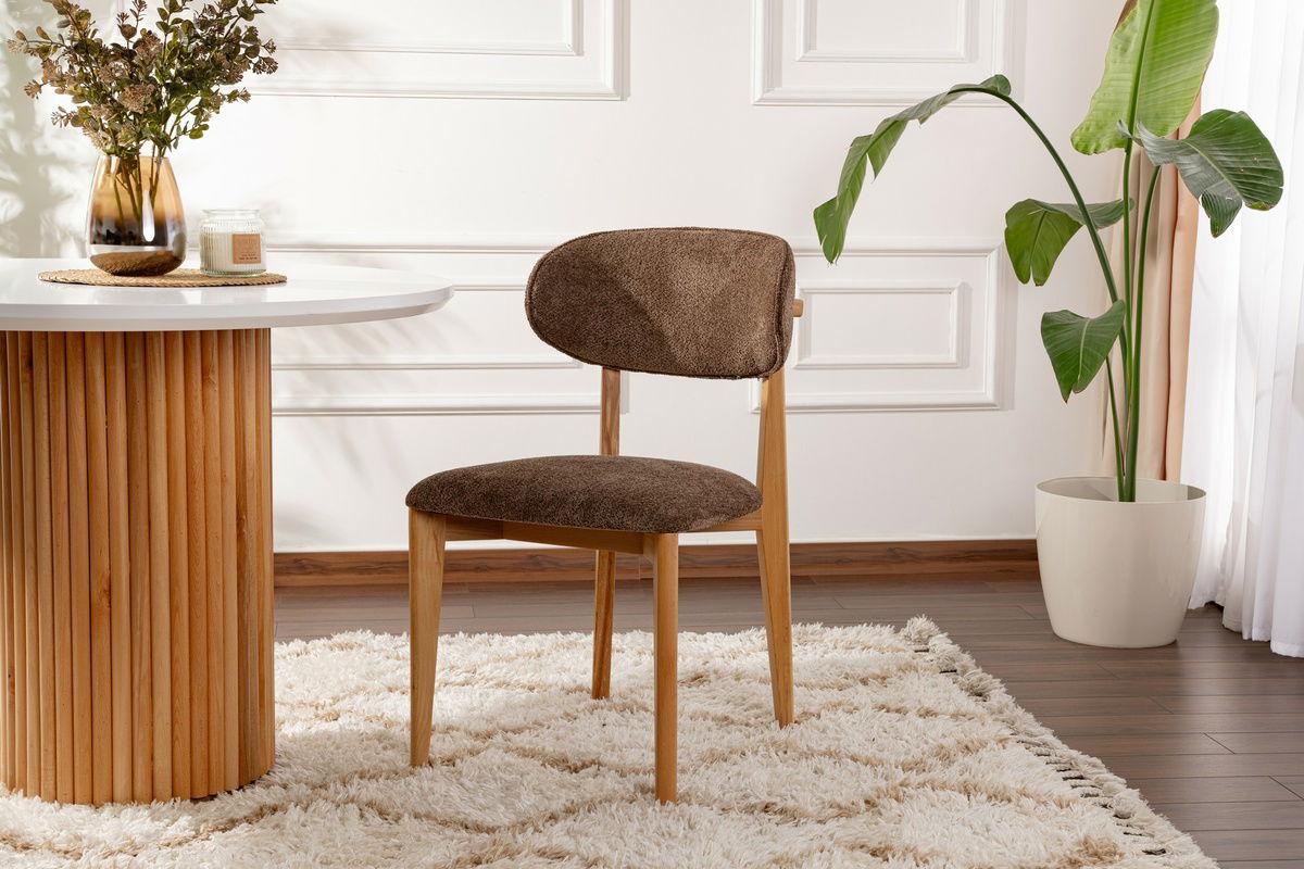 Sada jídelních židlí Lionte Brown and Light Oak, 2 ks – obrázok 2