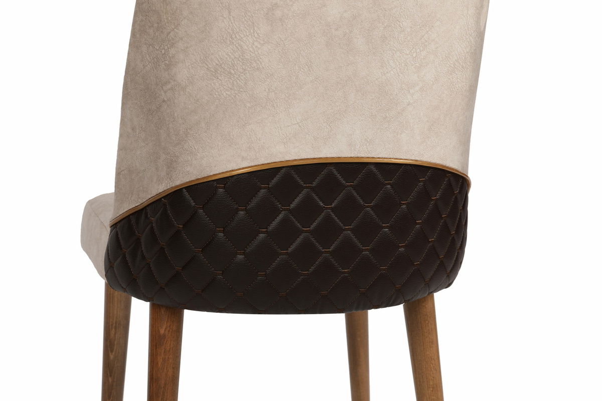 Sada jídelních židlí Nova Cream and Walnut, 2 ks, 2 ks – obrázok 5