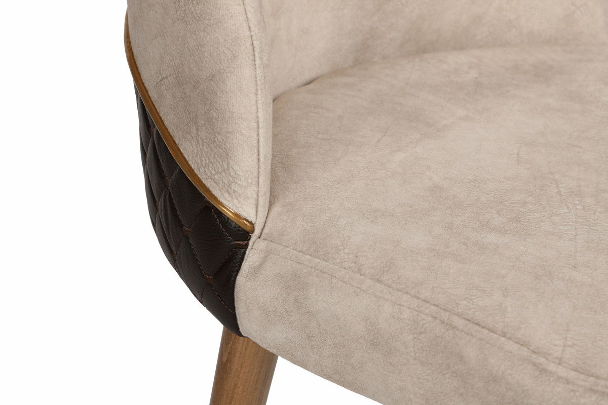 Sada jídelních židlí Nova Cream and Walnut, 2 ks, 2 ks – obrázok 6