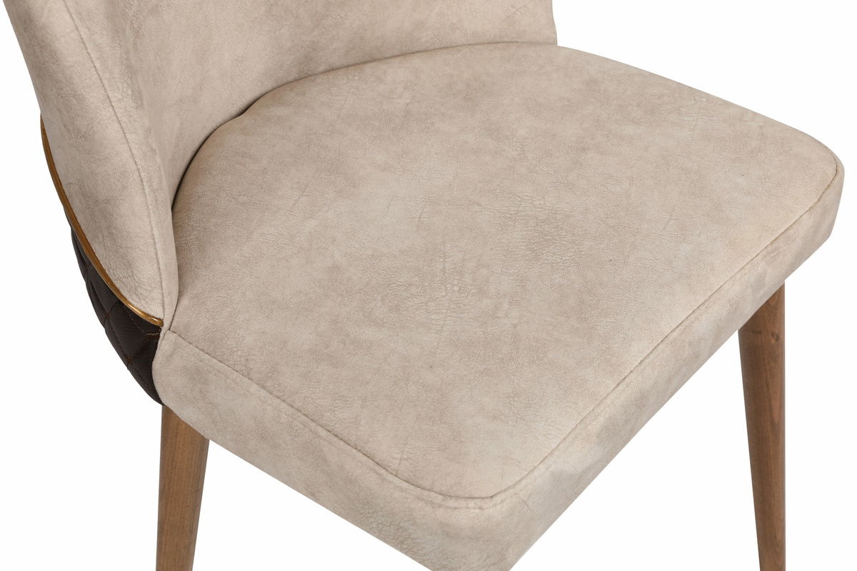 Sada jídelních židlí Nova Cream and Walnut, 2 ks, 2 ks – obrázok 7