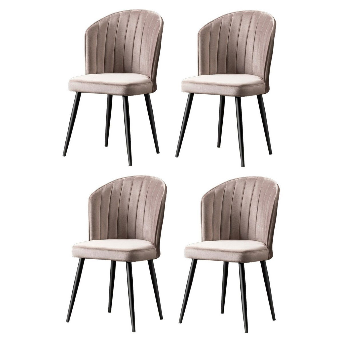 Sada jídelních židlí Rubi Cappuccino and Black, 4 ks