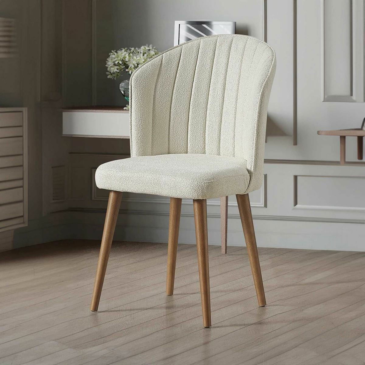 Sada jídelních židlí Rubi Cream and Walnut, 2 ks, 2 ks – obrázok 2