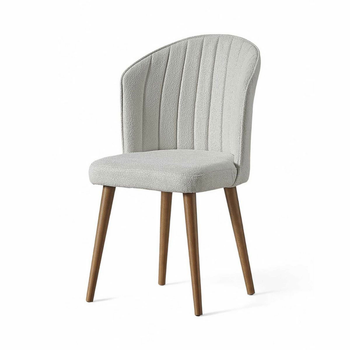 Sada jídelních židlí Rubi Cream and Walnut, 2 ks, 2 ks
