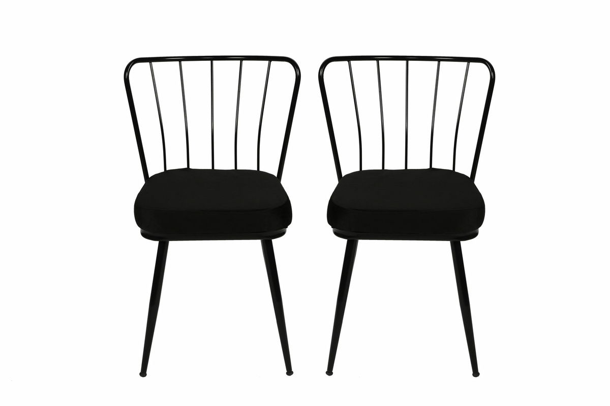 Sada jídelních židlí Yildiz Black and Black, 2 ks, 2 ks – obrázok 2
