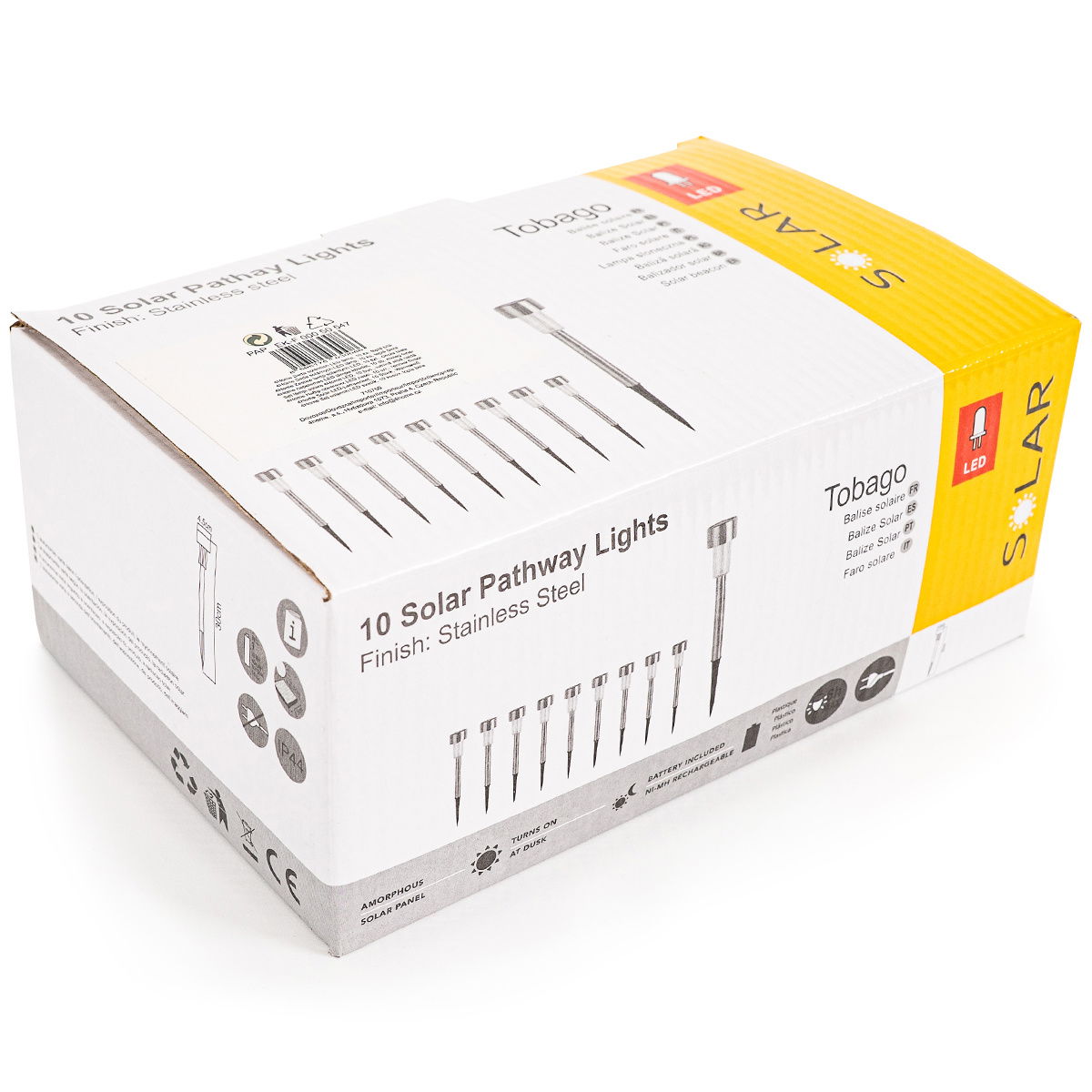 Sada solárních LED lamp, 10 ks, teplá bílá – obrázok 9