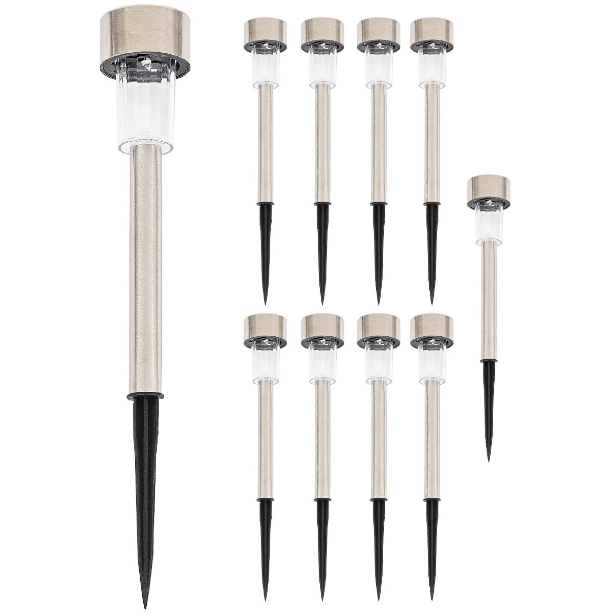 Sada solárních LED lamp, 10 ks, teplá bílá – obrázok 2