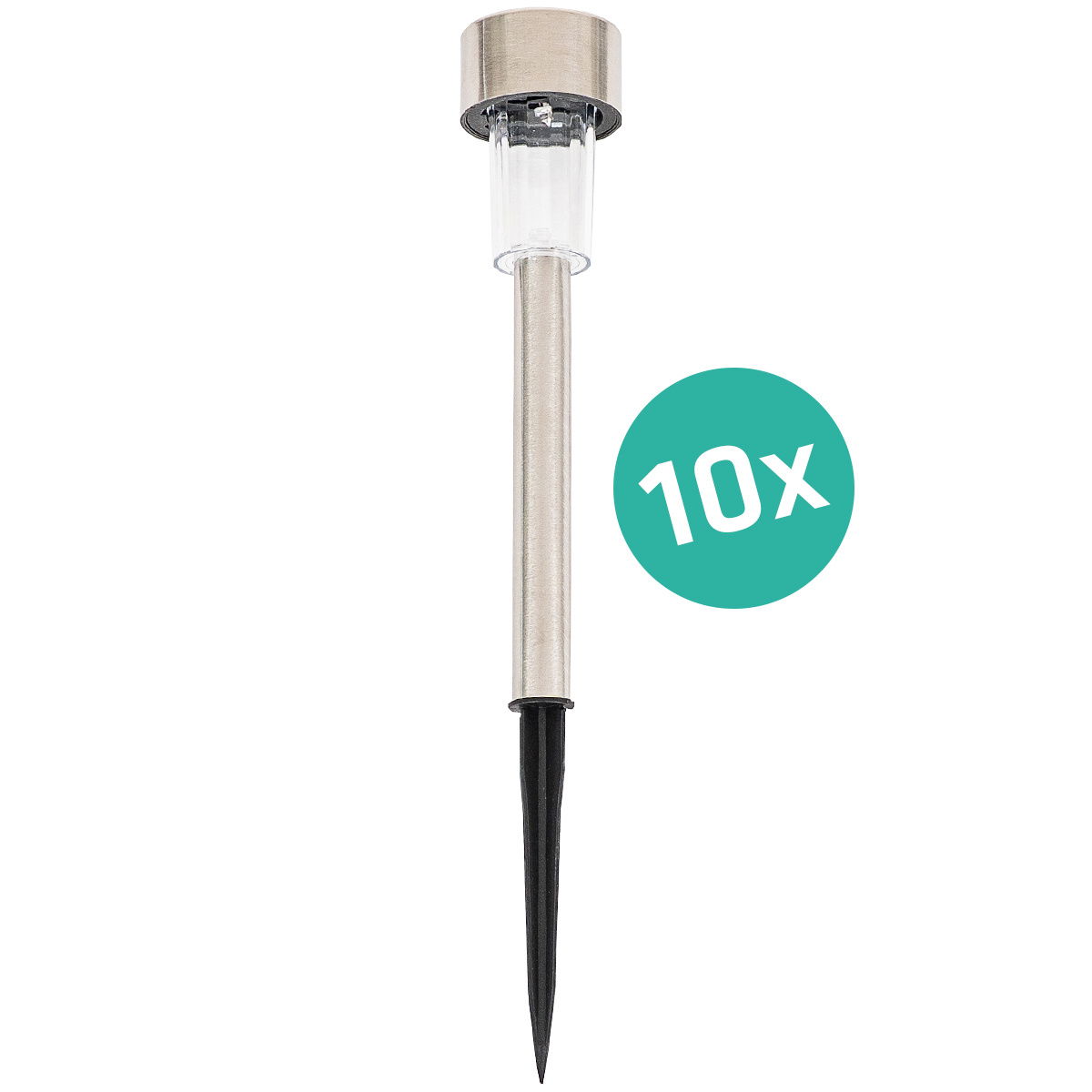 Sada solárních LED lamp, 10 ks, teplá bílá