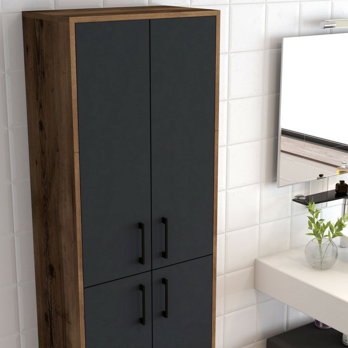 Skříň Berlin Walnut and Anthracite – obrázok 3
