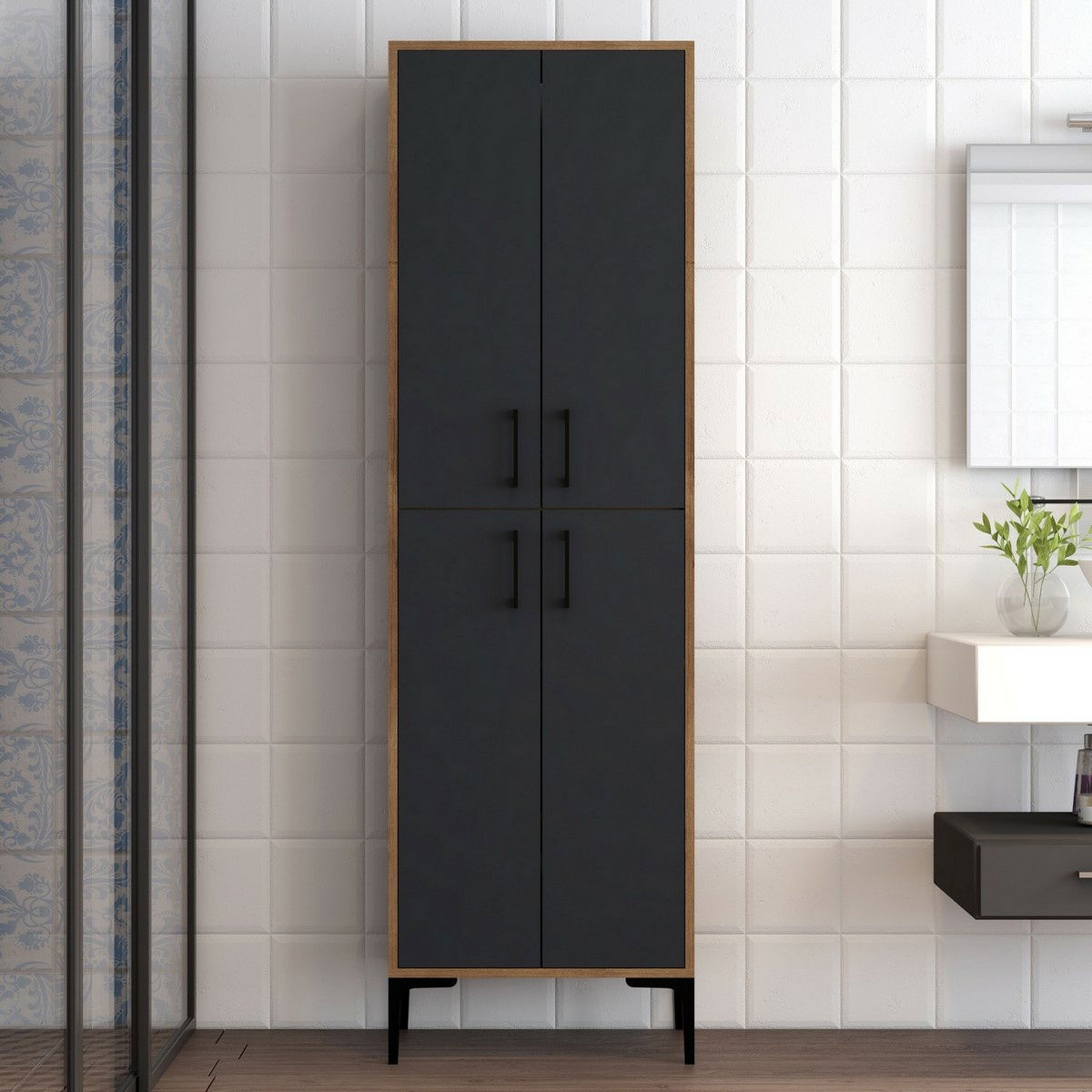 Skříň Berlin Walnut and Anthracite – obrázok 5