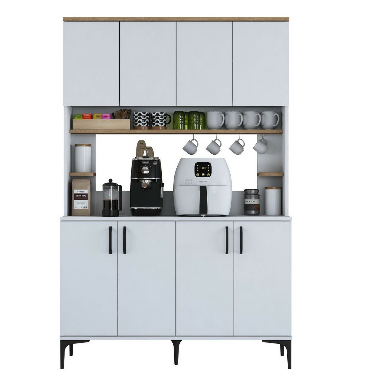Skříň Jevy Walnut and White – obrázok 2