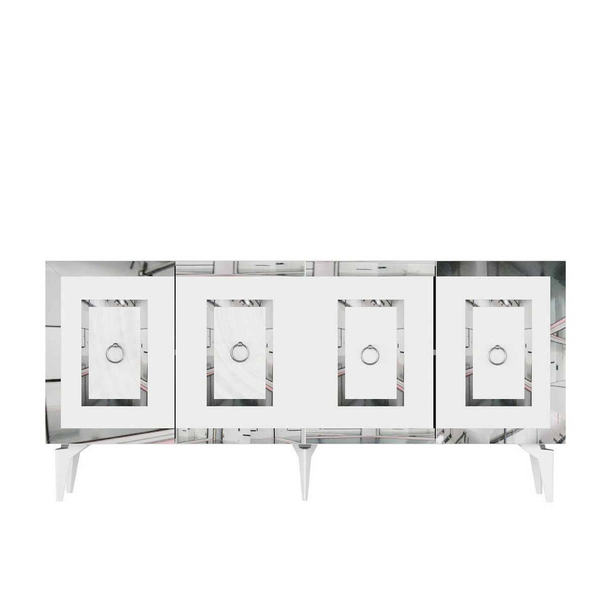 Skříňka Karya White and Silver – obrázok 2