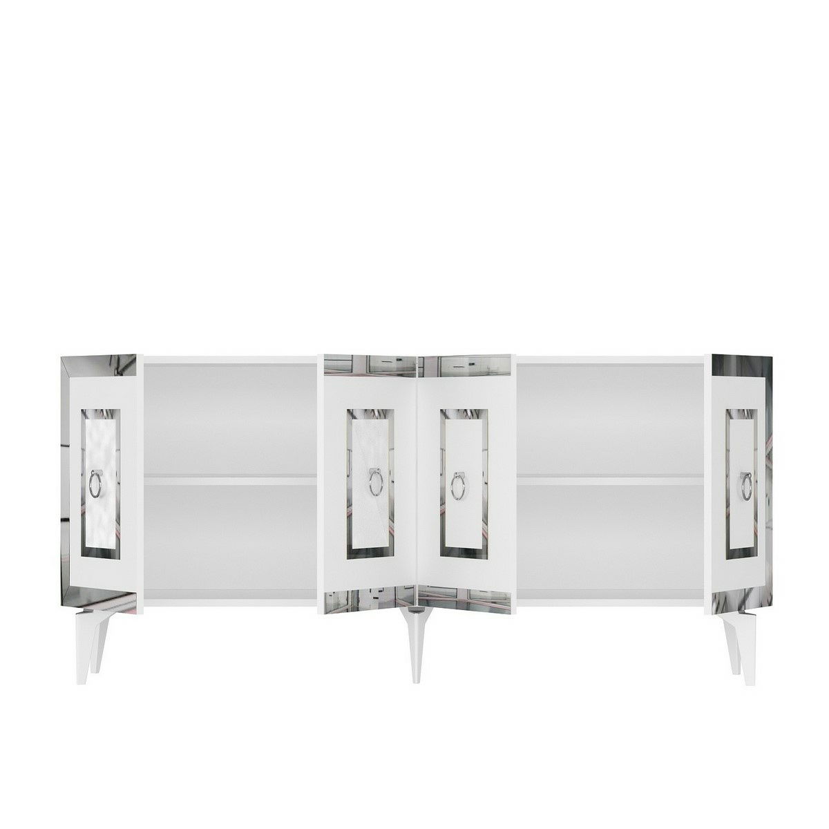 Skříňka Karya White and Silver – obrázok 3