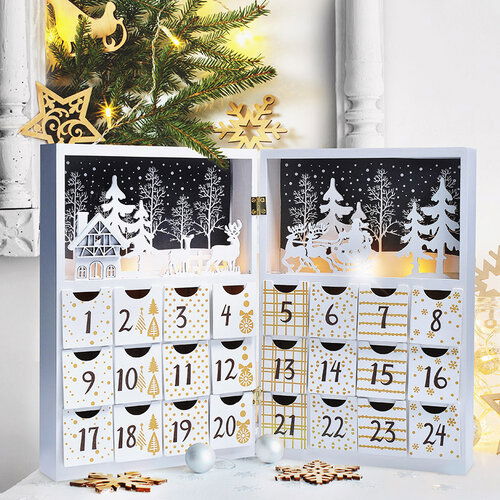 Solight LED adventní kalendář - kniha, 8x LED, 40x30cm, 2x AAA – obrázok 7