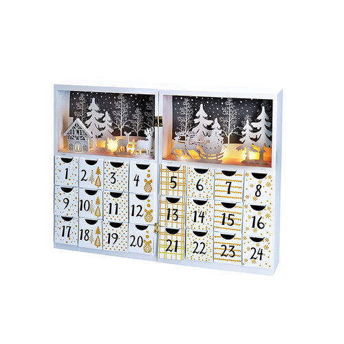 Solight LED adventní kalendář - kniha, 8x LED, 40x30cm, 2x AAA – obrázok 4