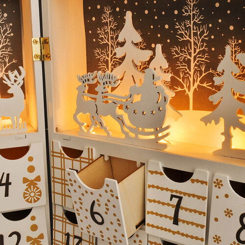 Solight LED adventní kalendář - kniha, 8x LED, 40x30cm, 2x AAA – obrázok 6