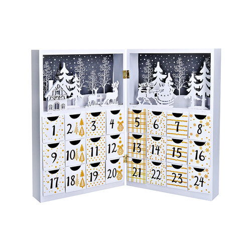 Solight LED adventní kalendář - kniha, 8x LED, 40x30cm, 2x AAA – obrázok 2