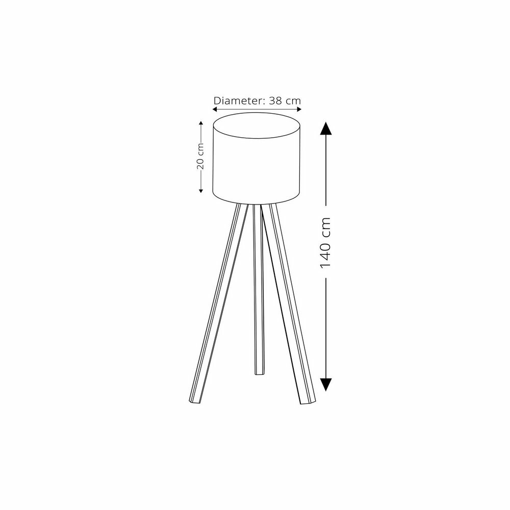 Stojací lampa AYD-1521 Black Oak – obrázok 3