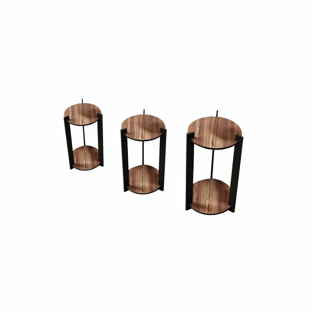 Stojan na květiny Flower Desk Round - Walnut – obrázok 4