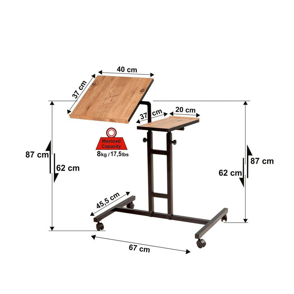 Stolek na notebook Glen Atlantic Pine – obrázok 13