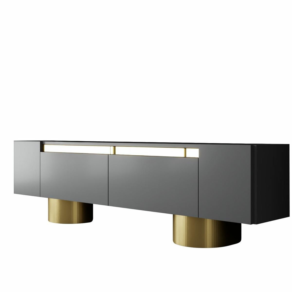 Televizní stolek Bohem Anthracite and Gold