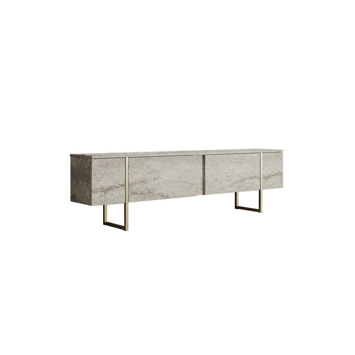 Televizní stolek Luxe Travertine and Gold
