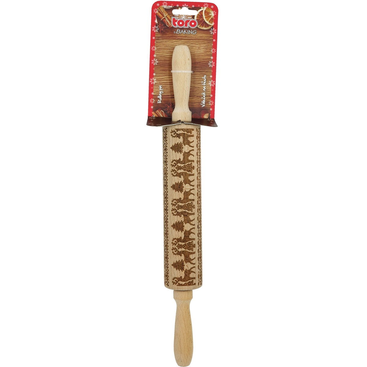 Toro Dřevěný váleček s dekorem Sob, 38 cm – obrázok 5
