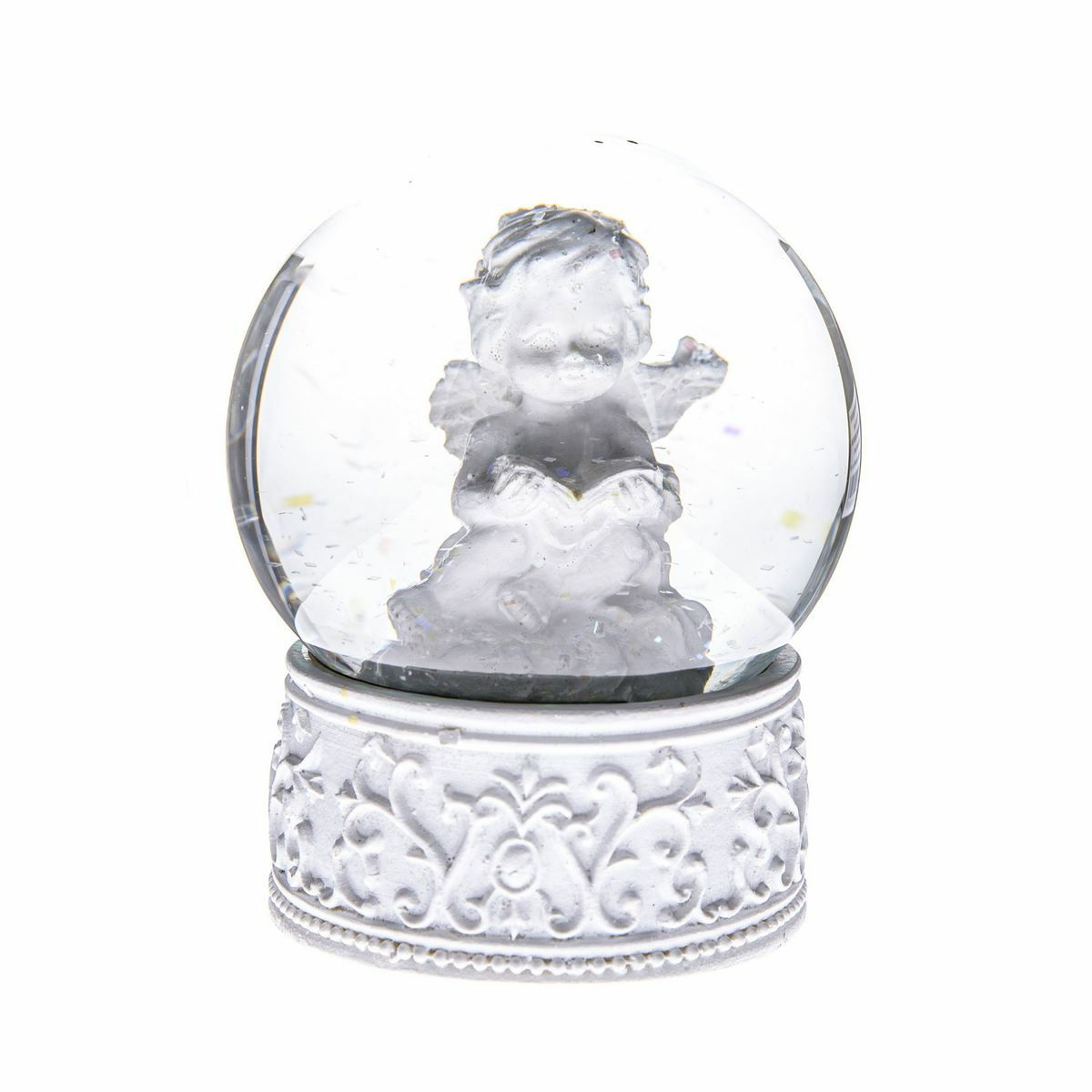 Vánoční sněžítko Angel bílá, 6,5 x 8,3 cm