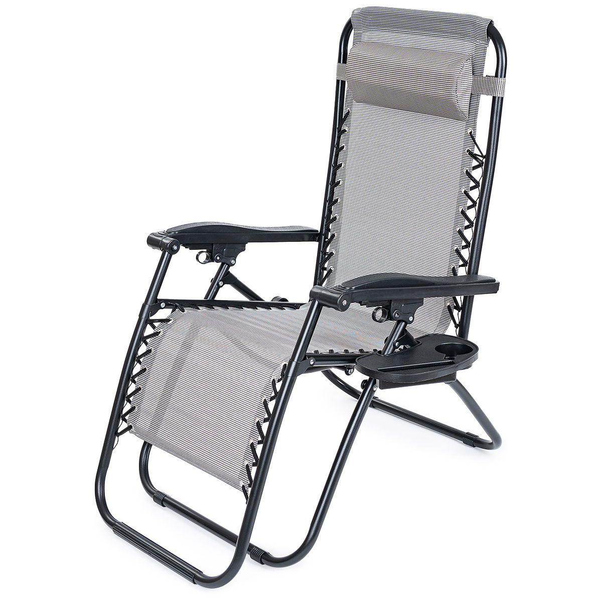 Zahradní plážové polohovací křeslo Relax, šedá