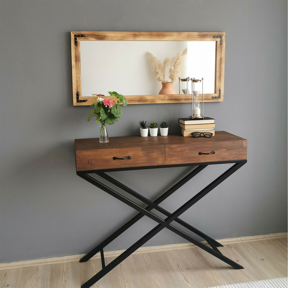 Zrcadlo Walnut B 50 x 110 cm – obrázok 3