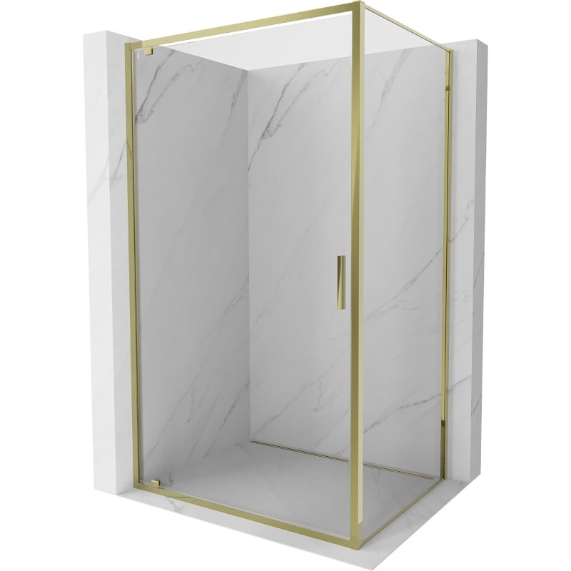MEXEN/S Exo sprchový kout dveře křídlové 85 x 100, transparent, zlato 8181-085-100-50-00