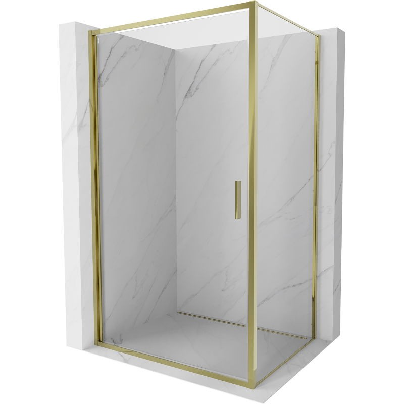 MEXEN/S Exo sprchový kout dveře křídlové 95 x 90, transparent, zlato 817-095-090-50-00