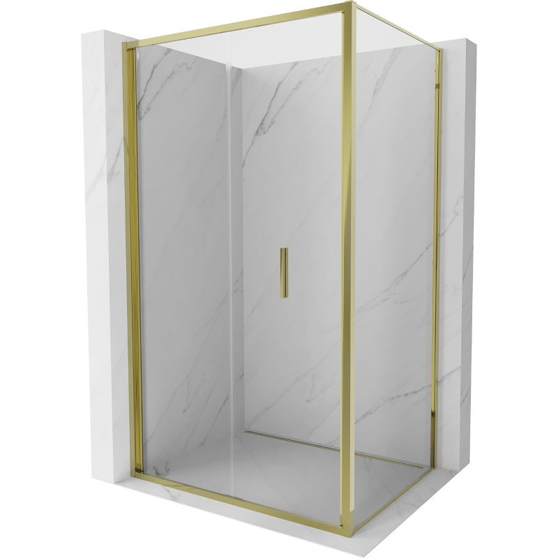 MEXEN/S Exo sprchový kout skládací dveře 70 x 85, transparent, zlato 816-070-085-50-00