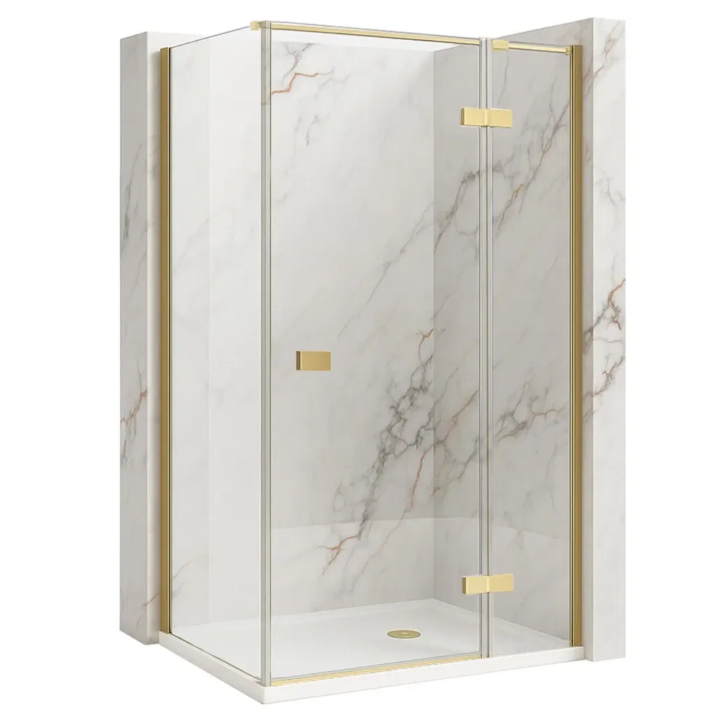 REA/S Sprchový kout Atlas 120x100 Brush Gold vpravo KPL-K4577