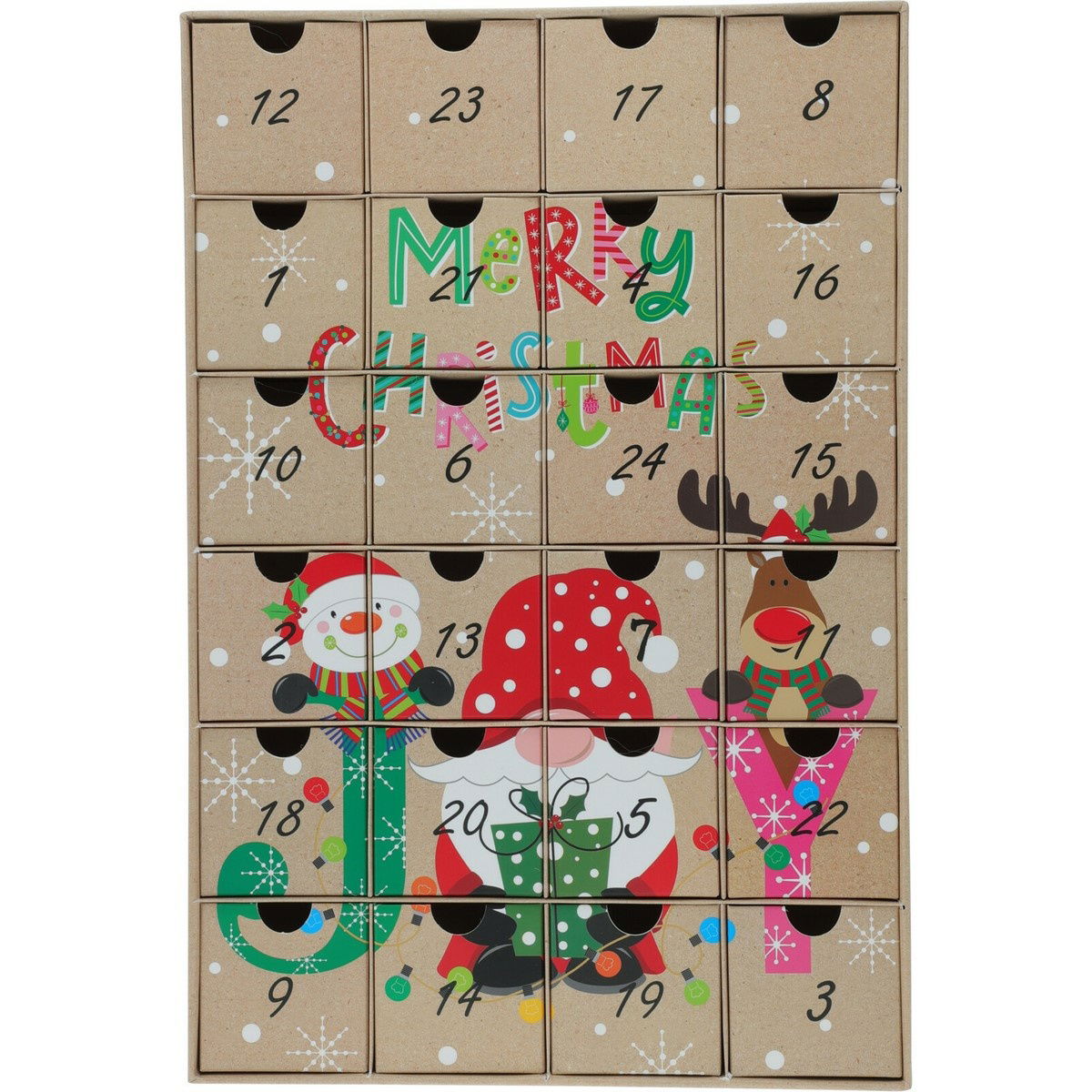 Adventný kalendár Joy, 38 x 26 x 6,5 cm