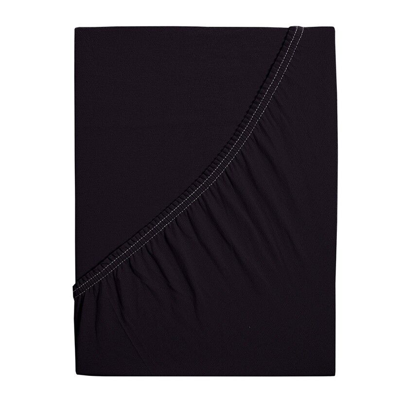 jersey prestieradlo Ideál čierna, 90 x 200 cm