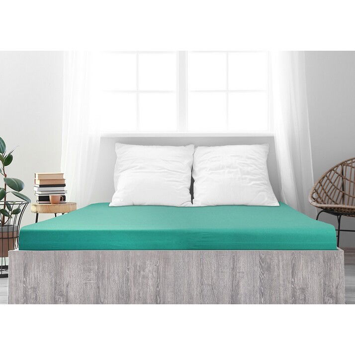 jersey prestieradlo Ideál zelený tyrkys, 100 x 200 cm