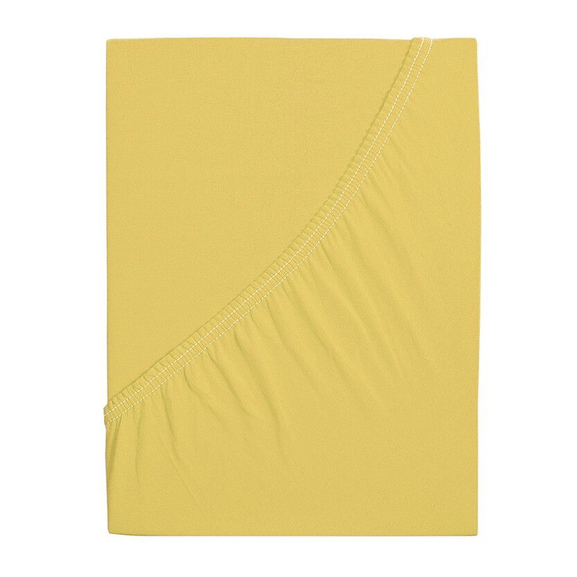 jersey prestieradlo Ideál žltá, 100 x 200 cm