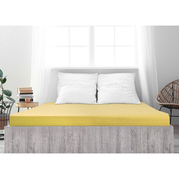 jersey prestieradlo Ideál žltá, 90 x 200 cm