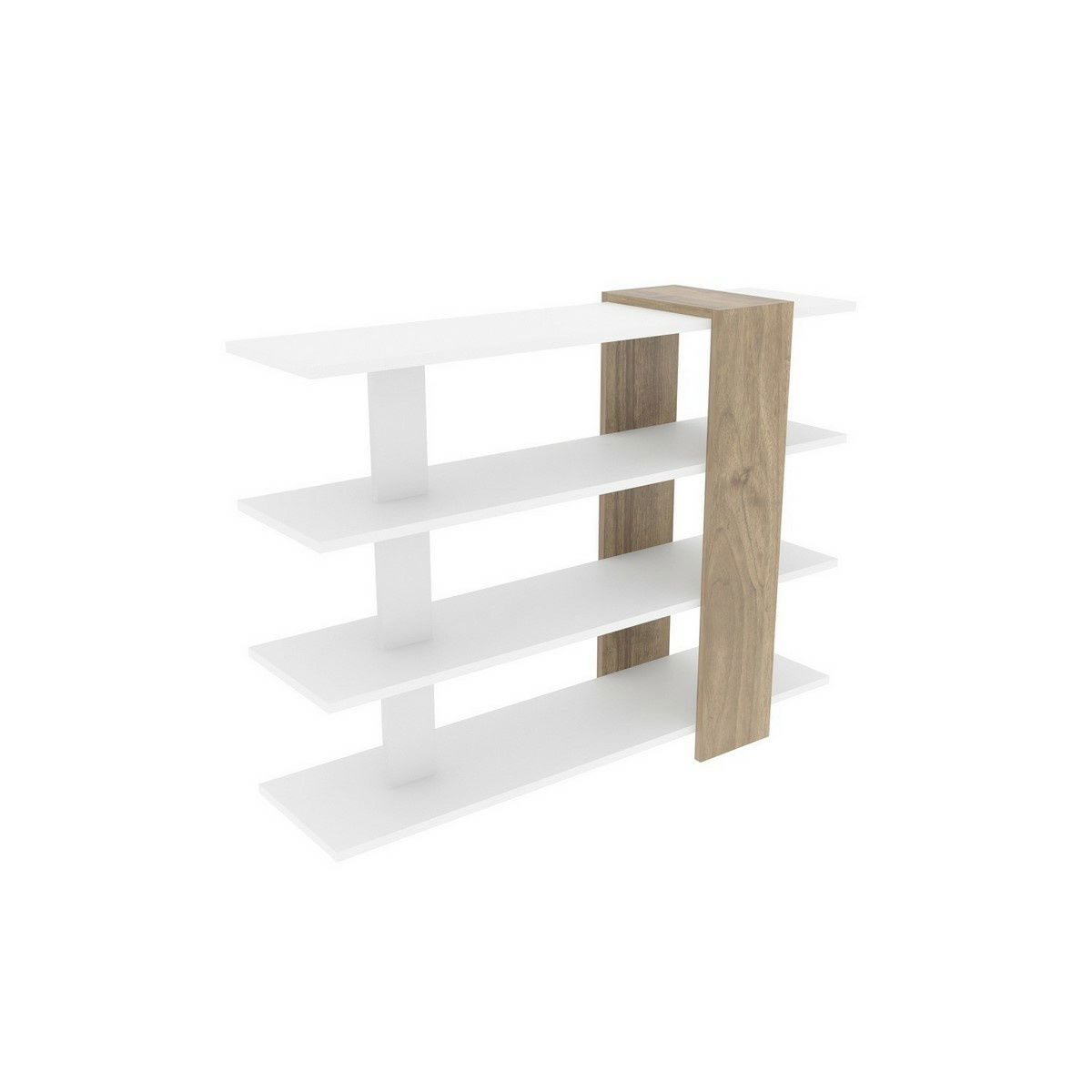Knižnica Nur White and Walnut
