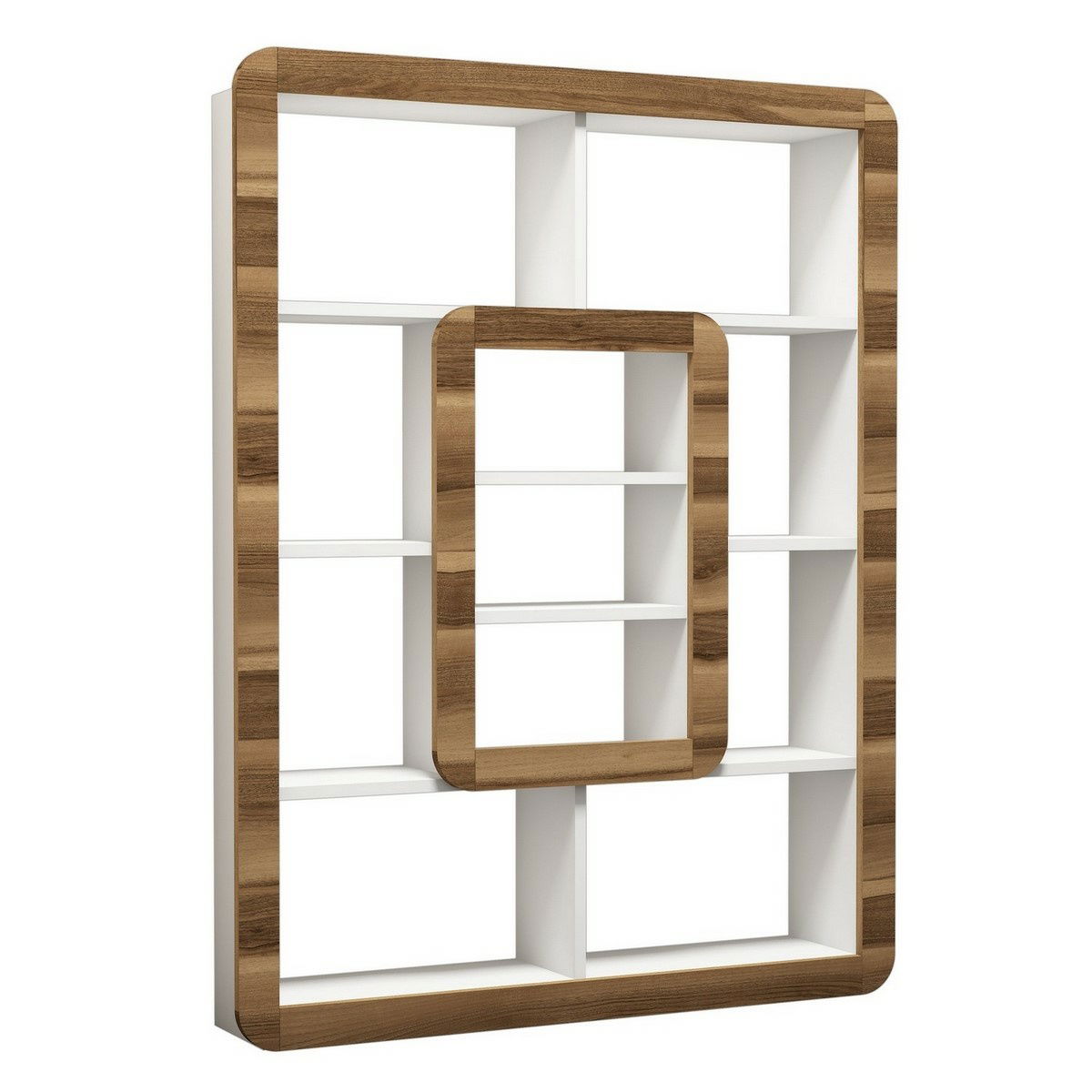 Knižnica Orkide White and Walnut